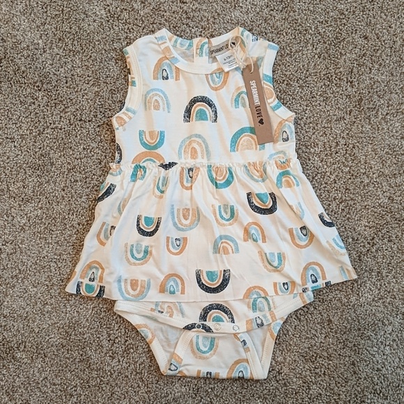 spearmintlove Other - Skirted rainbow bodysuit